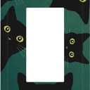 Decorative Outlet Covers Playful Cat Cute Animal 1 Gang Rocker Single Decora Gfci Device Cat Is Watching You Wall Plate Faceplate Bathroom Bedroom Home Decor