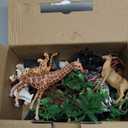 31 Pcs Safari Animals Figures Including 24 Realistic Jungle Playset Toys Zoo Animals for Toddlers 3+ Years Old Ideal Gift for Boys and Girls