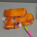 Pre stretched Braiding Hair 26 Inch Orange Braiding Hair Extensions Yaki Braids Hair Hot Water Setting Synthetic Hair Colored Braiding Hair Pre stretched Crochet Hair(26 Inch,3 Packs,Orange#)