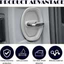 4PCS Door Latch Lock Cover, Upgraded Silicone Car Door Strike Protector, Silent Shock Vehicle Doors Locks Guard, Universal Accessories Car Doors Edge Protector for Most Vehicles(White)