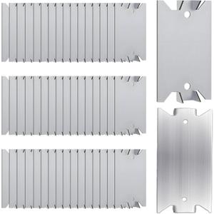 50 Pack 1.5" x 3" Anti-Nail Protection Plate Shield, Cable Protection Sleeves, Safety Nail Plates with Sharp Pointed Prongs for Wood Studs, Steel Cable Wire, Plumbing Wiring Construction