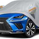 Car Cover for 20142026 Lexus NX/NX250/NX300/NX350, Waterproof Customfit All Weather Sun Rain UV Dust Snow Protection Outdoor NX350 Full Car Cover with Door Zipper and Cotton LiningGray