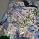 PIG PIG GIRL Beach Bags for Women, Waterproof Sandproof Swim Pool Bag with with Dry Wet Seperated Pocket Lightweight Tote Bag for Girls with Utility Slots Travel Overnight Bag, White Coconut Palm