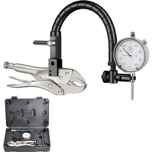 Disc Brake Rotor and Ball Joint Runout Gauge Set, Automobile Brake Disc Flatness Measuring Tool with 01" Range, 0.001" Resolution Indicator and 360 Deg Flexible Stem Holder
