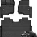 GORWARE Floor Mats for Ford F150 2015-2024/2022-2024 F-150 Lightning SuperCrew Cab,All Weather Car Floor Mats,TPE Automotive Floor Mats,Custom Fit Floor Liners with 1st and 2nd Row Car Floormats