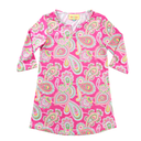 Small Abstract Patterned Shirt Pink/Green/White S