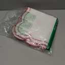 Hahafelt Cloth Napkins 18x18 Inches Scalloped Embroidery Cloth Napkins Washable Polyester Table Dinner for Hotel Restaurant Weddings Events Parties(Red,6 Set)