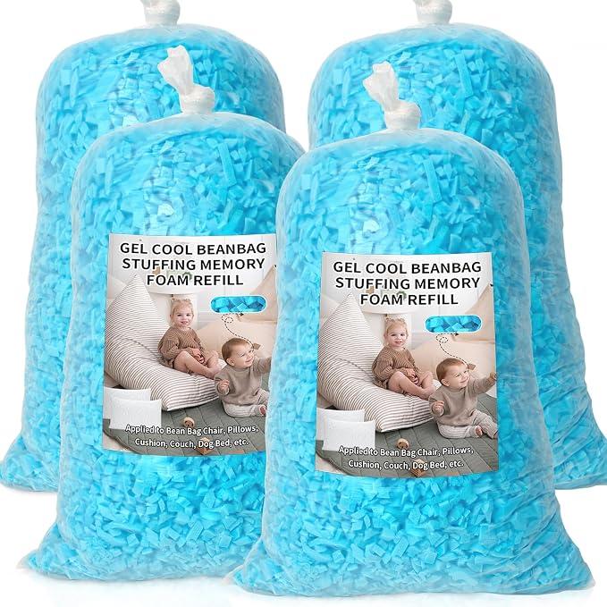Bean Bag Filler, 20lbs Shredded Memory Foam Fill for Bean Bag Chair
Soft Pillow Stuffing | Light Supportive | Ideal for Couch Cushions, Stuffed Animals, Dog Bed, Arts Crafts | OEKO-certified