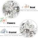 Yean Wedding Hair Comb Silver Rhinestones Opal Crystal Vintage Bridal Hair Clips Accessories for Brides and Bridesmaids