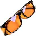 Orange Blue Light Blocking Glasses for Better Sleep - 99.5% Premium Acetate Computer Migraine Glasses for Women & Men - Amber Gaming Glasses - TV Blue Light Blockers Gamer Glasses for Eye Strain