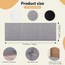 Carpet Protector for Pets Cat Carpet Protector for Doorway, Anti Scratch Under Door Cat Scratch Protector Mat, Plastic Rug Runner Easy to Cut Plastic Stopper (Light Grey, 3.6FT)