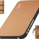 UPWELL Self Inflating Sleeping Pad 4.5" Thickness Camping Mattress with Solid Foam Portable Fast Inflation for Outdoor Double Sleeping Mat Portable Roll Up Bed Brown&Black, Full