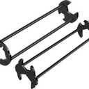 2Pcs Multifunctional Sink Wrench Set, 7 Sizes Basin Wrench Faucet Wrench, Under Sink Wrench Faucet Tool, Faucet Hose Spanner Sink Basin Wrench Four-Jaw Hex Wrench for Kitchen Bathroom Screws & Threads