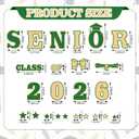 Gersoniel Class of 2026 Senior Iron on Transfers for Jeans Graduation Heat Transfer Stickers 2026 Senior Gift Decorations Iron on Patches for Backpack Jacket T-Shirt DIY Crafts(Green, Yellow)