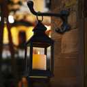 Vintage Lantern Decorative LED Flickering Flameless Candle with Timer, Battery Powered LED Decorative Hanging Lanterns for Indoor Outdoor Garden Yard Home Decor(2 Pack)
