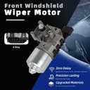 New Front Windshield Wiper Motor 6R1955119A Compatible with Volkswagen Jetta Sedan 2011-2018 Replace OE 5C7955113D, 5C6-955-113-A, 5C7-955-113-A, 4 Pin