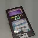 Ruky for iPhone 15 Case for Girls Women with Screen Protector, Glitter Flowing Quicksand Sparkle Soft TPU Protective Phone Cover, Teal Purple