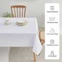 Romanstile Large Rectangle Tablecloth 90 x 132 Inch, Water and Wrinkle Resistant Table Cloth for 8/6 Foot Tables, Washable Polyester Extra Long Table Covers for Dining/Parties/Events/Wedding/Banquet
