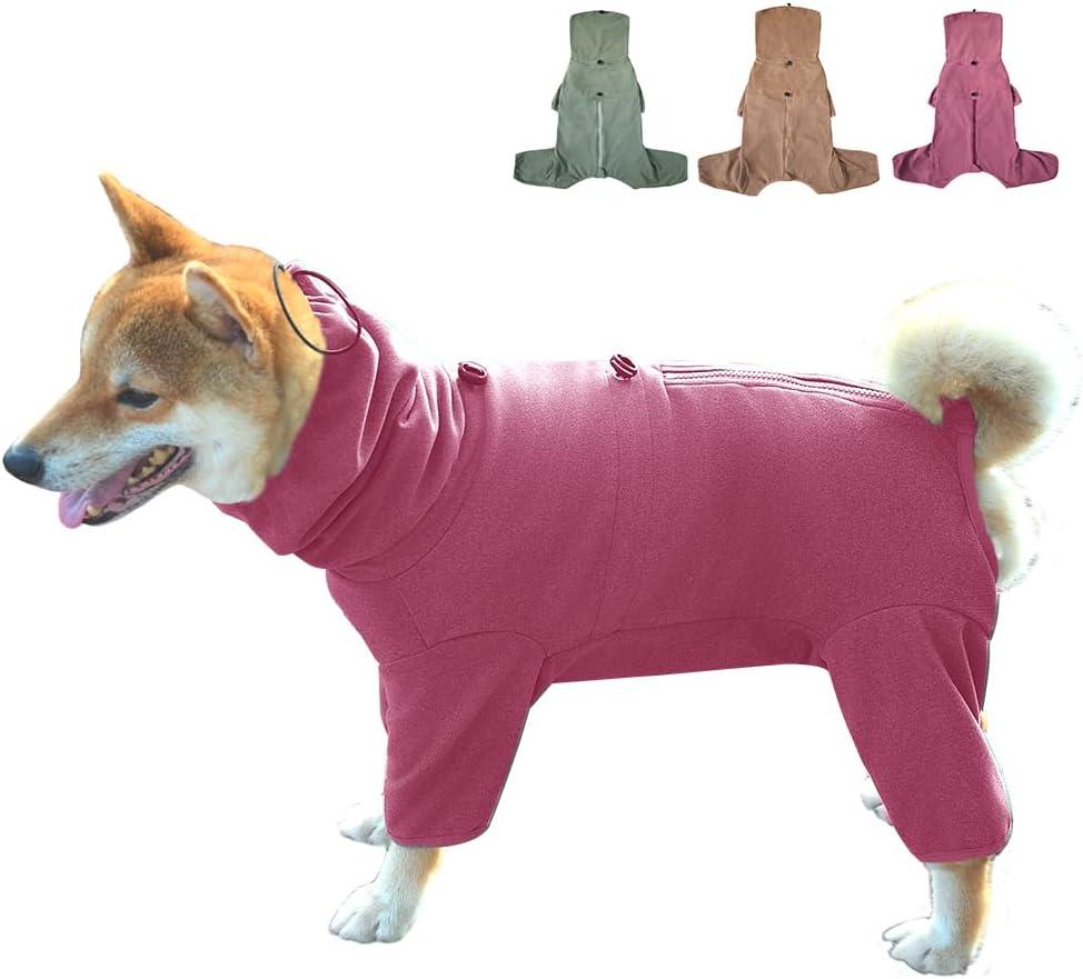 Dog Pajamas for Dogs, Suitable for Adult, Pet Jumpsuit Four-Legged Dog Clothes, Pet Clothing. (Red Color, 3XL)