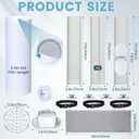 Portable Air Conditioner Window Unit Kit with Hose Universal Adjustable Seal Plate Vent Kit AC Hose Insulation Sleeve Fit 5.9" Diameter Sliding AC Vent Kit for Vertical/Horizontal Window