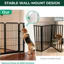 FXW Dog Gate Extra Wide Designed for Indoor Use, Adjustable Width Up to 219-inch Wide (32" H 8 Wire Panels for Small and Medium Dogs), Black