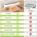 Vacuum Sealer Machine, Meat Vacuum Sealer for Food with Multiple Modes for Dry & Moist Food, Compact Vacuum Sealing System