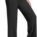 Laite Hebe Wide Leg Pants for Women Loose Yoga Pants with Pockets Petite/Regular/Tall Stretch Casual Lounge Pants (Black, S)