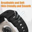Sport Bands for Apple Watch Ultra 3 2 1 Band 49mm 46mm 45mm 44mm 42mm Women Men,Rugged Wide Silicone Waterproof Wristbands with Metal Adapter Strap for iWatch Series 11 10 9 8 7 6 5 4 SE 3 2,Ultra/3/2, Black