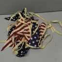Vintage Stars and Stripes American Flag Bunting Banner, 5 Meter Cotton Garland with 10 Double-Sided USA Pennant Flags, Patriotic Hanging Decoration for 4th of July, Memorial Day, Independence Day