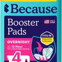 Because Overnight Booster Pads Fit All Adult Diapers, Helps Keep Your Adult Diaper Active All Night, Adds 4 Cups to Incontinence Underwear, Extra Absorbency, 88 Count (M)