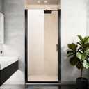 Pivot Glass Shower Door 28" W x 72" H,1/4" (6mm) SGCCTempered Glass,Pivot Swing Frameless Shower Door,Adjustable and Reversible Installation Hinged Shower Door with Stainless Steel Handle
