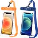 Waterproof Phone Pouch Bag - 7.5in Water Proof Cell Phone Case for Beach Travel Must Haves, IPX8 Dry Bag with Lanyard for iPhone 16 15 Pro Max Galaxy S25 S24 Ultra, Cruise Ship Essentials 2025