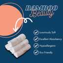 Set of 6 Luxury Wash Cloths for Your Face Viscose Bamboo & Turkish Cotton, White Wascloths