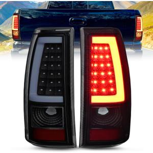 Nilight Taillight Assembly Compatible with 2003 2004 2005 2006 Chevy Silverado 1500 1500HD 2500 2500HD 3500 2007 Chevrolet Classic Incandescent Type Upgrade LED Tube Tail Lights Rear Brake Lamps