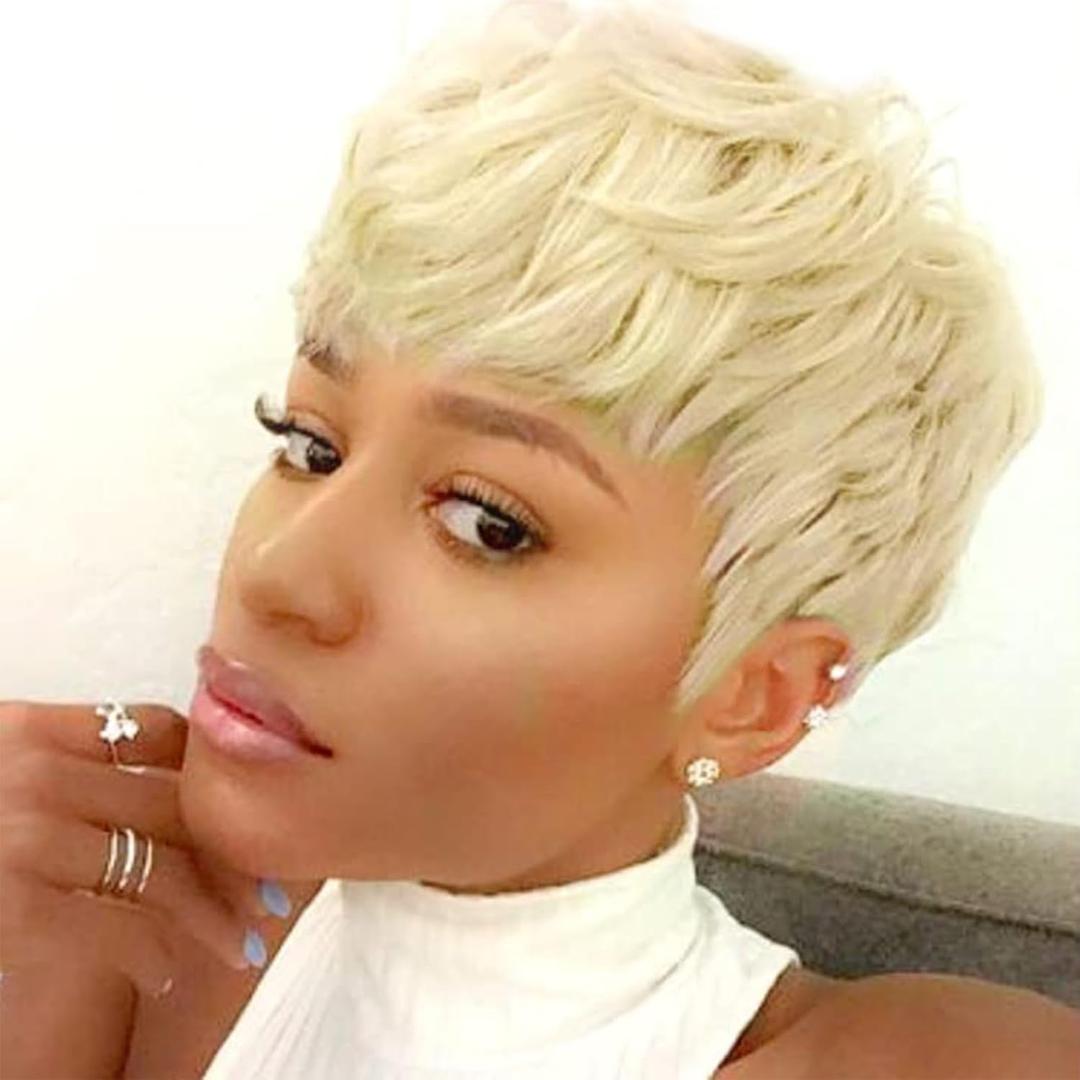 Blonde Pixie Cut Wig pixie cut wigs for black women natural hair wigs Blonde short pixie wig Short Hair Wigs for Black Women Layered Synthetic Natural Cosplay 613 Color