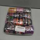 12 Rolls 60 Yards Day of The Dead Wired Edge Ribbons Black Purple Sugar Skull Flower Burlap Ribbon Dia De Los Meurtos Ribbon for Halloween Party DIY Craft Wreath Decor