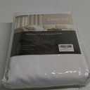 Diraysid 100% Blackout White Curtains Linen Curtains for Bedroom Grommet Thermal Insulated Room Darkening Drapes (2 Panels, W52 x L84 Inch)