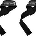 Gymreapers Lifting Wrist Straps for Weightlifting, Bodybuilding, Powerlifting, Strength Training, & Deadlifts - Padded Neoprene with 18 inch Cotton (Black - No Padding)