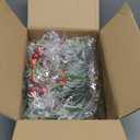 2 Pack Christmas Teardrop Swags with Lights 24" Prelit Christmas Stairway Elf Swag with Bow Red and Green Ball Battery Operated Swag for Xmas Stairs Indoor Outdoor Front Door Decorations