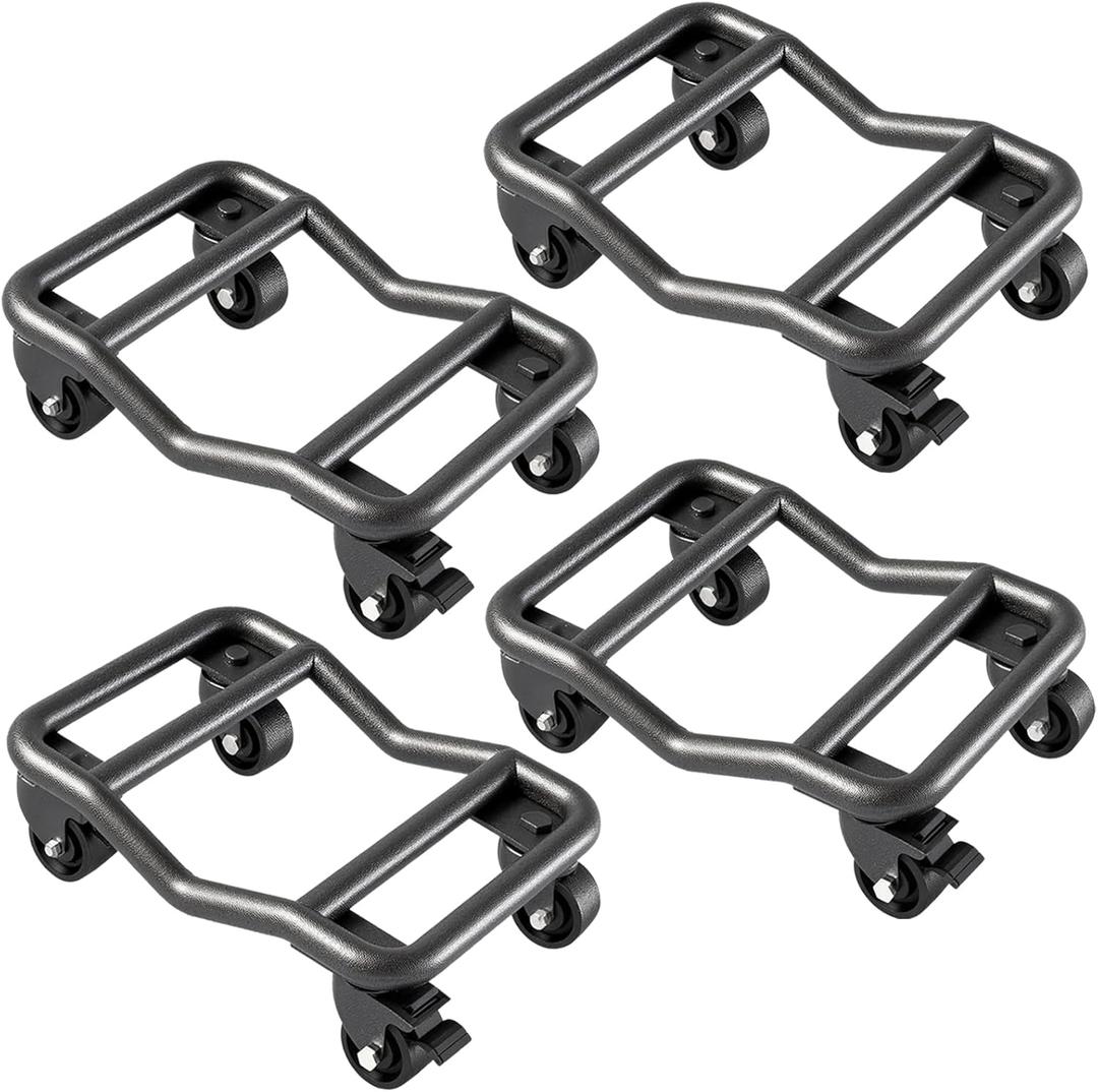 Car Dolly Set of 4, 9000 LBS Capacity Universal Vehicle Moving Dolly for Cars, SUVs, Motorcycles & Boats, Low-Profile Wheel Skates for Garage, Workshop and Marine Use