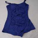 Women's One Piece Tummy Control Swimwear Boyleg Ruched Swimsuit L