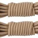 4 x 2 Pair Round Boot Laces, Shoelaces for Outdoor Work & Hiking Boots, Shoes Strings for Adults, Kids, Men, Women (79 inches, Khaki)