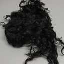 GORGIUS Veralux Blend Shaggy Haircuts Natural Black Curly Wig with Bangs Crafted with Style-Archive Technology: Premium Fiber & Remy Human Hair Blended, Realistic Look with True Scalp (20 Inch)