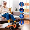 Under Desk Elliptical Machine, Ellipse Leg Exerciser as Seen on Tv for Seniors Adults with 12 Adjustable Speed, Quiet & Portable Seated Pedal Exerciser with Remote Control & Non-Slip Foot Straps