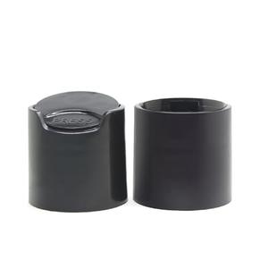 ZYAMY 20pcs 24/410 Black Disc Top Caps for Plastic Bottles, Empty Bottles, Durable Replacement Caps for Squeeze Bottles