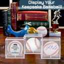 Baseball Display Case, UV Protected Baseball Case, Acrylic Baseball Holder, Memorabilia Display Case for Single Ball, Memorabilia Showcase Autograph Ball Protector - for Official Size Ball  (Clear-4 Pack)