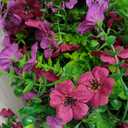 Artificial Flowers for Outdoors Garland Decoration, 2Pcs Purple Fake Hanging Flowers, UV & Fading Resistant, Faux Decor for Home Porch Patio Balcony Planter Yard