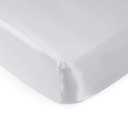 Pro Goleem Satin Soft Crib Sheet Great for Baby with Sensitive Hair Silky Baby Sheet White Unisex 52x28x8 Fitted Sheet