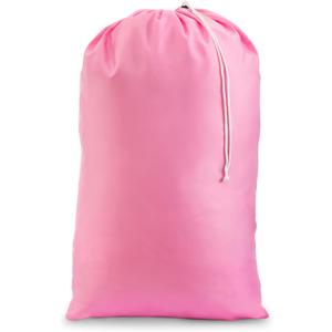 Handy Laundry Extra Large Heavy Duty Laundry Bag  30" x 40" Pink Nylon, Durable Drawstring Closure, Machine Washable, Holds Up to 60 lbs, Travel Dirty Clothes Bag, Laundry Hamper Liner