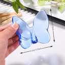 2pcs Crystal Butterfly Figurine,Butterfly Collectibles Glass Art Glass Animals Crystal Wedding Decortion for Home Butterfly Gifts for Women(Blue+Green)